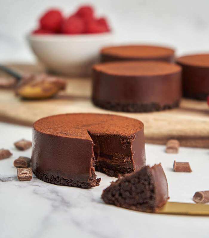 Refreshingly Rich Chocolate & Raspberry Tortes (VE)